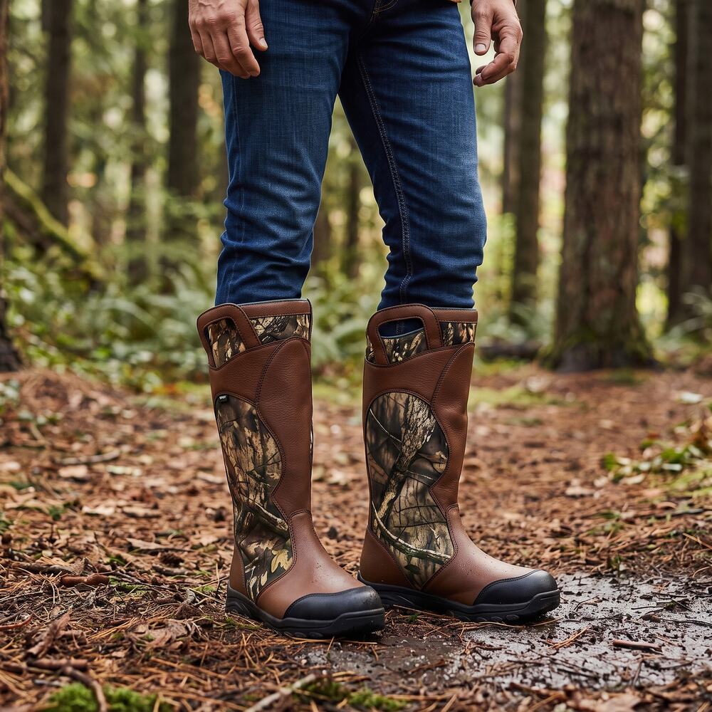 Thorogood 1400 Snake Bite Boots Mens 12 M Mossy Oak Camo Waterproof 864-4067